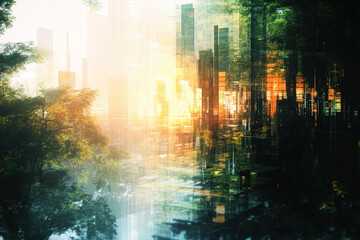 Fototapeta premium Clean Planet Vision with Renewable Energy and Net Zero Goals