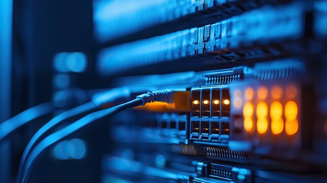 Server rack connection in data center