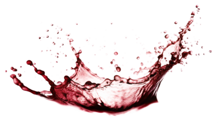 red wine splash isolated on white background PNG. GENERATED