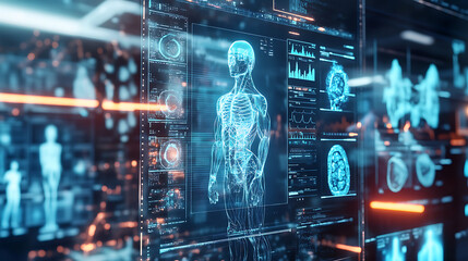 An AI powered system optimizing health diagnostics by analyzing medical scans, patient history, and lab results to assist doctors in accurate diagnosis