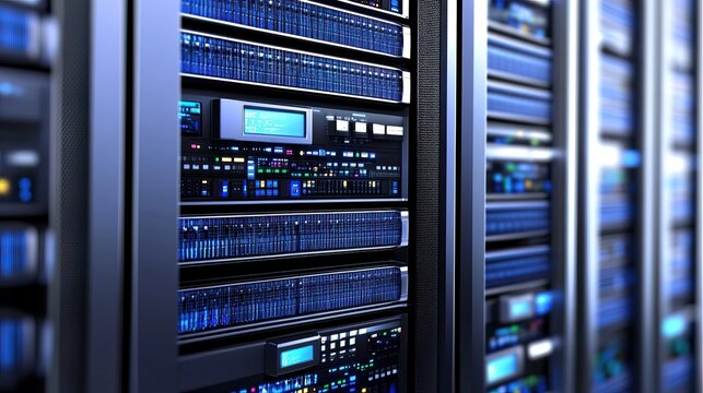Server racks in data center