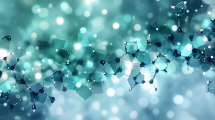 Abstract gradient background with molecular structures, perfect for medical, science, and technology themes. A modern and luxurious design ideal for hospitals, healthcare, and business presentations.
