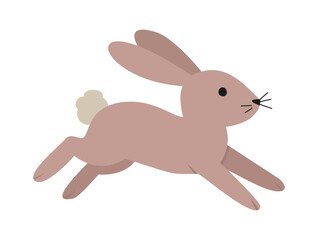 Cute Running Bunny Illustration