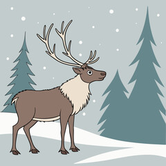 deer in winter