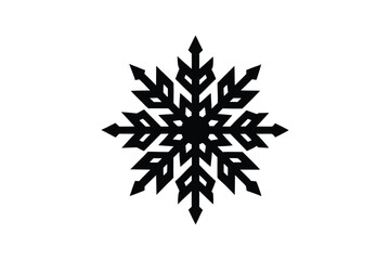 A snowflake icon silhouette art illustration.eps