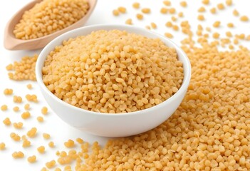 bulgur cereal isolated on white