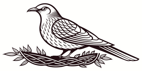 Elegant Bird Vector Design for Nature Lovers and Illustrators - Vector