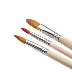 Fototapeta premium Detail Paint Brushes Set, Art Supplies on transparent background