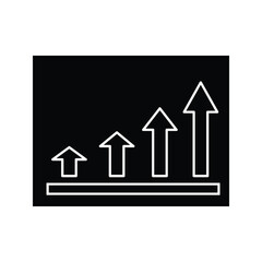Growth icon with clean, modern design. Perfect for business, finance, analytics, and success concepts. High-quality vector, fully scalable and easy to customize for any project.