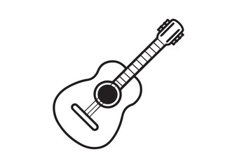Guitar silhouette Vector ,Guitar Icon