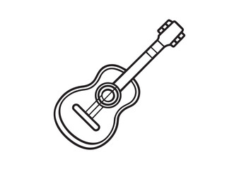 Guitar silhouette Vector ,Guitar Icon