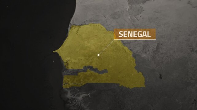 Senegal VOX Style Map Animation in 4K UHD Featuring Coastal Views and Cultural Context