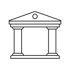 Bank icon with clean, professional design. Perfect for finance, fintech, investment, and banking apps. High-quality vector, fully scalable and easy to customize for any project.