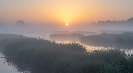 Fototapeta premium Whispers of Dawn's Embrace AI Generated