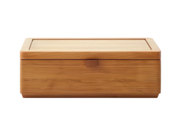 elegant wooden box isolated on white or transparent png