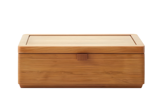 elegant wooden box isolated on white or transparent png