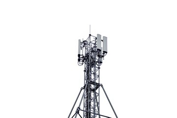 Cellular relay tower with digital network transmitters