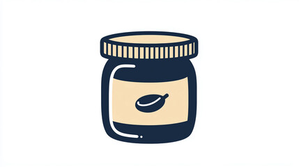 Illustration of a jar of homemade jam or fruit preserve with a label.