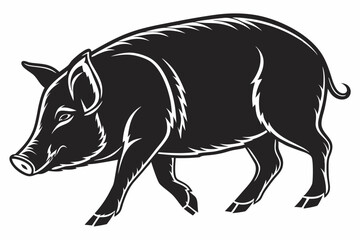 About a Minimalist Pig Vector