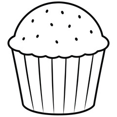 muffin on a white background