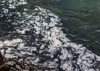 Foam on the water surface (Background, banner, Wallpaper, texture)