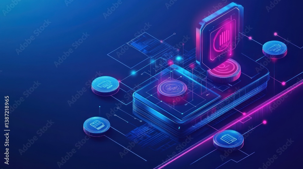 Poster digital data processing and secure information technology