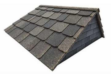 Realistic Black Roof with Shingles for Architectural Design and Construction Projects