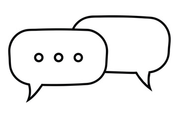 chat icon on white background