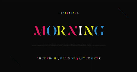 Morning Classy elegant font, vintage type or luxury premium typeface, vector English royal alphabet.