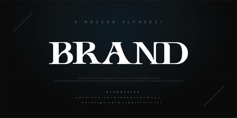 Brand modern alphabet letters font logo. Typography luxury minimal lettering fonts decorative wedding vintage retro logos. vector illustration