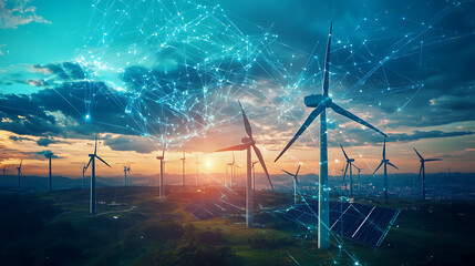 An AI powered system optimizing renewable energy production by analyzing weather patterns, solar efficiency, and wind speed to maximize energy generation