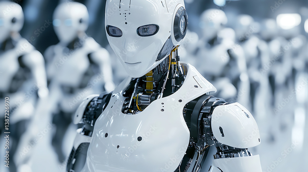 Poster an ai powered system optimizing robotics by analyzing motion efficiency, ai-assisted real-time objec