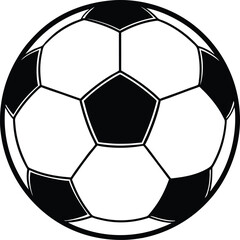 Fototapeta premium Soccer Ball Black Vector - Premium Clipart for Sports Graphics