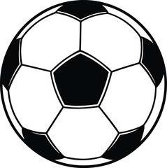 Obraz premium Soccer Ball Black Vector - Premium Clipart for Sports Graphics
