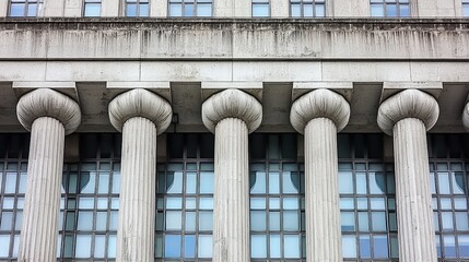 Brutalist urban renewal, concrete aesthetics, modern redesign, functional spaces.