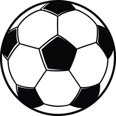 Fototapeta premium Soccer Ball Black Vector - Premium Clipart for Sports Graphics