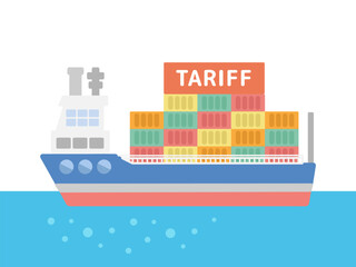 貨物船  関税  イラスト