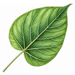 Obraz premium Realistic Green Leaf with Intricate Veins for Natural Backgrounds and Ecological Designs