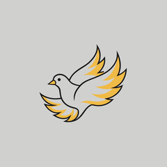 vector illustration of a dove
