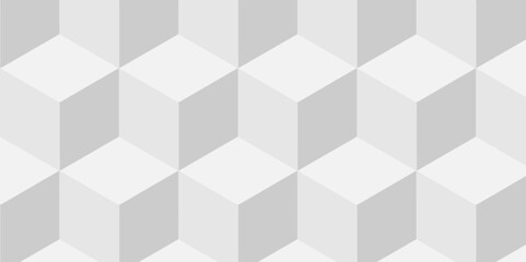 Abstract white and gray geometric style minimal blank cubic and square cube.
