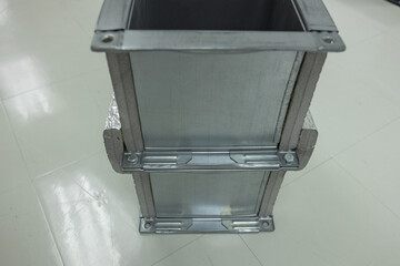 Different types of ventilation duct work in engineering laboratories
