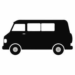Hiroof van silhouette vector illustration