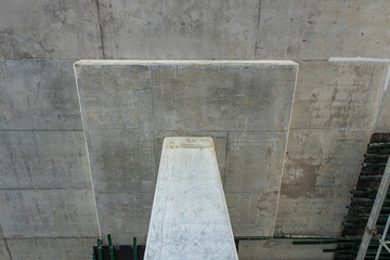 Concrete structural column and ceiling in construction