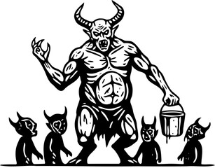 vector illustration of a devil