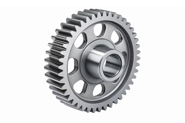 Metal Gear Wheel Industrial Mechanism with Transparent Background for Engineering Design