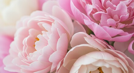 Pastel Peony Petals: A Soft Focus Bloom AI Generated