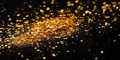 Festive Golden Confetti Glitter Particles Falling Elegantly On Transparent Background Perfect For Party Invitations
golden christmas lights background