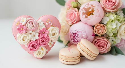 Sugar Bloom: Heartfelt Pastry Art AI Generated