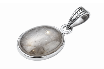 Elegant Silver Pendant with Labradorite Gemstone Featuring Brilliant Shimmer and Distinct Design