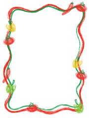 Italian Restaurant Menu Frame Scratches Abstract Background Vector